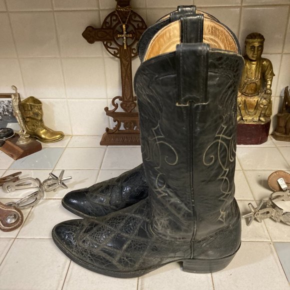 JUSTIN ALLIGATOR BOOTS 10 D main image 14